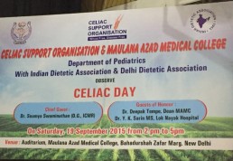 Celiac Day 19th September 2015 at MAMC